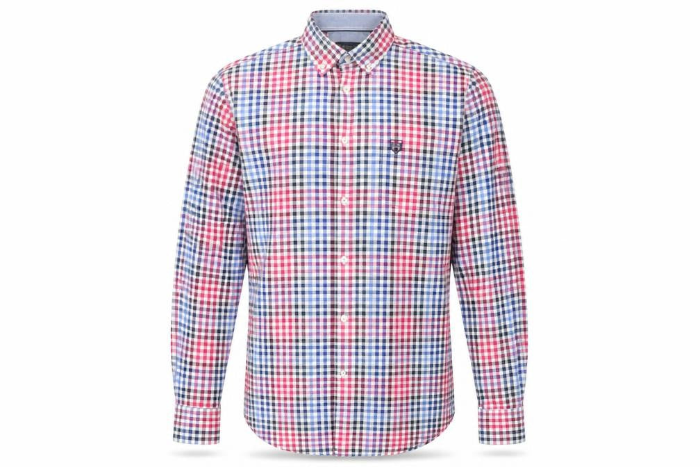 Front view of Broadbent & Boothroyds Men's Multicoloured Check Shirt S