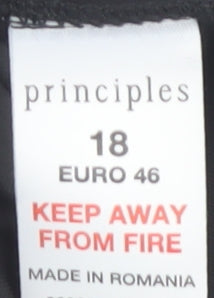 Principles Women's Black Midi Skirt Size 18 Pencil