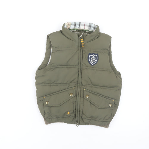 Joules Boys Green Bodywarmer 6-7 Years Lined Pockets