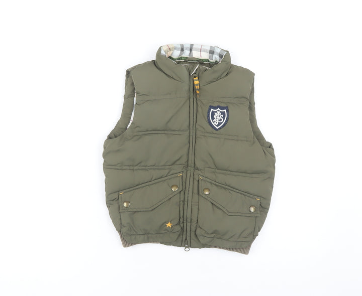 Joules Boys Green Bodywarmer 6-7 Years Lined Pockets