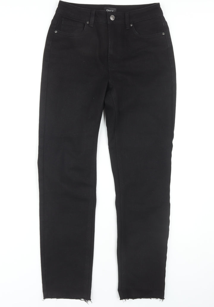 ONLY Women's Black Straight Jeans - Size 27