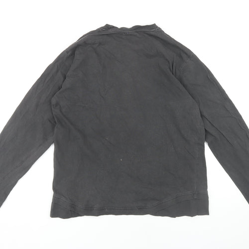Kangol Unisex Black Cotton Long Sleeve Tee M