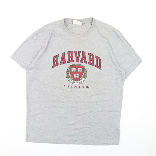 Harvard Unisex Grey College T-Shirt M