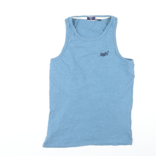 Superdry Men's Blue Sleeveless T-Shirt Size L