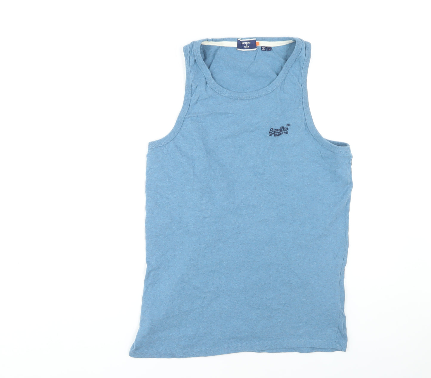 Superdry Men's Blue Sleeveless T-Shirt Size L