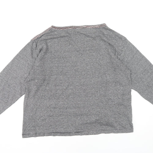AllSaints Women's Black Stripe T-Shirt, Size L