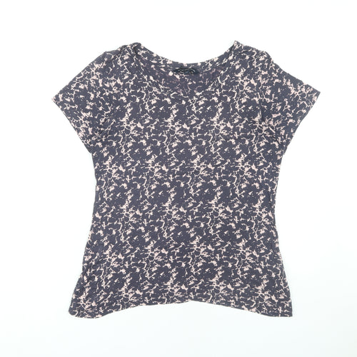French Connection Women's Blue Floral T-Shirt XL