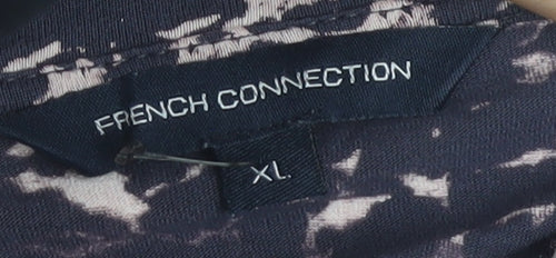 French Connection Women's Blue Floral T-Shirt XL