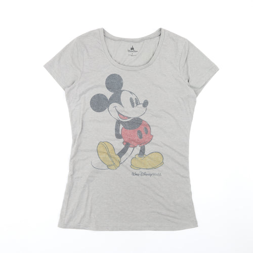 Disney Parks Women's Grey T-Shirt L - Mickey Mouse