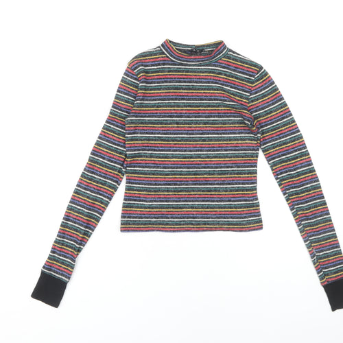 Out From Under Unisex Multicoloured Striped Long Sleeve T-Shirt S