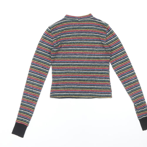 Out From Under Unisex Multicoloured Striped Long Sleeve T-Shirt S