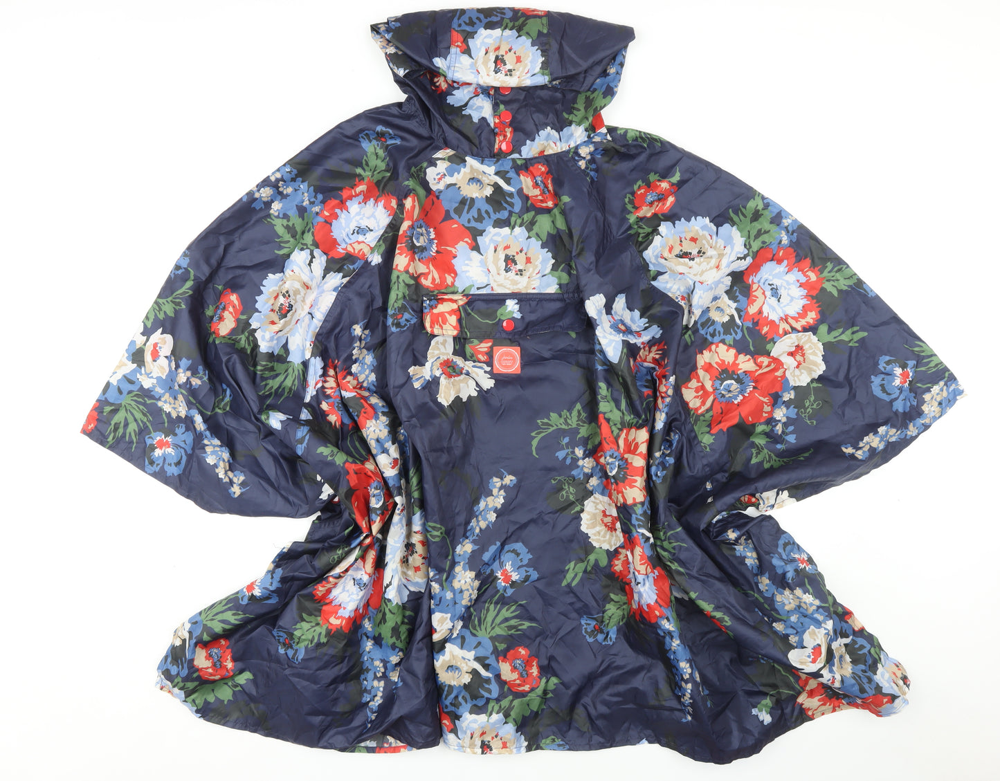 Joules Women's Multicoloured Floral Poncho Hooded One Size