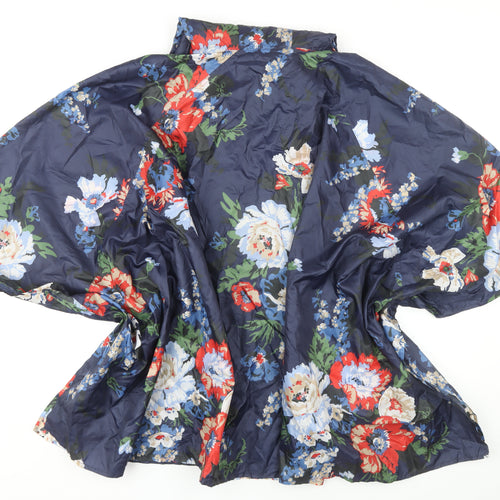 Joules Women's Multicoloured Floral Poncho Hooded One Size