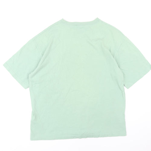 Champion Men's Green T-Shirt, Medium, Short Sleeve