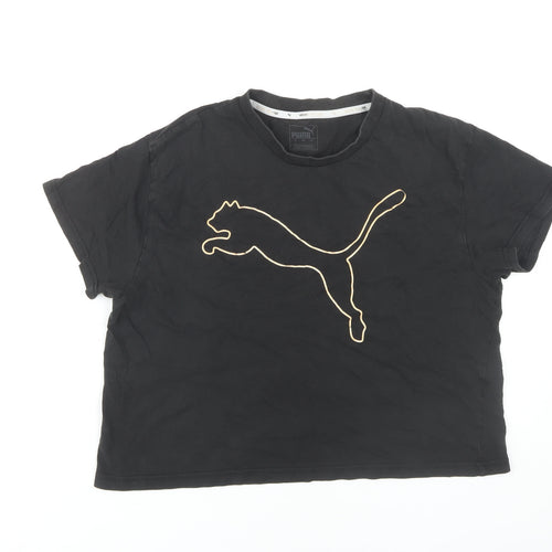 Puma Black Unisex Classic Fit Crew Neck T-Shirt L
