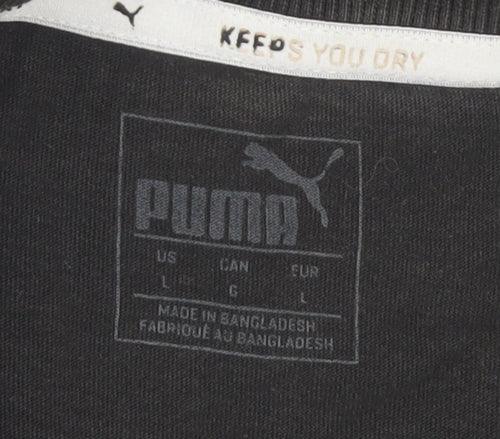 Puma Black Unisex Classic Fit Crew Neck T-Shirt L