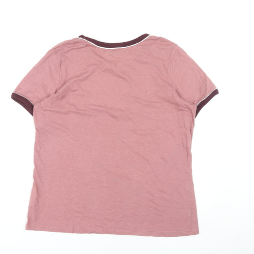Brave Soul Women's Pink Ringer T-Shirt Size 18