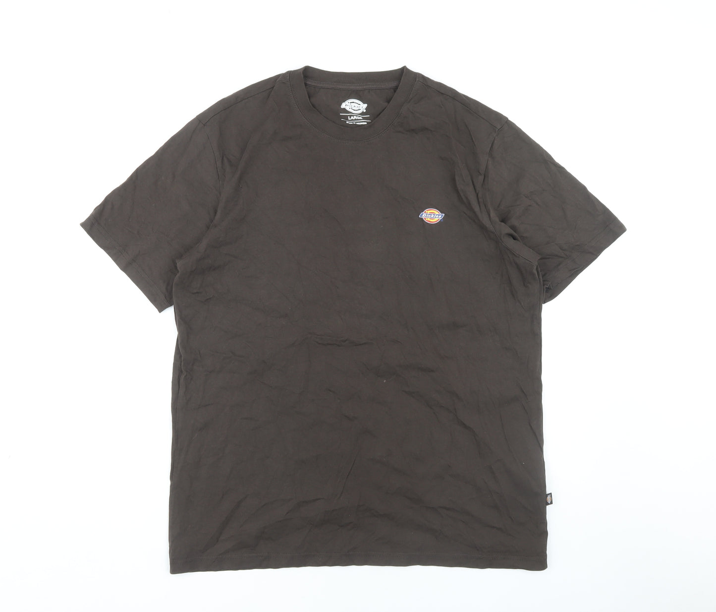 Dickies Men's Black Crew Neck T-Shirt - Large
