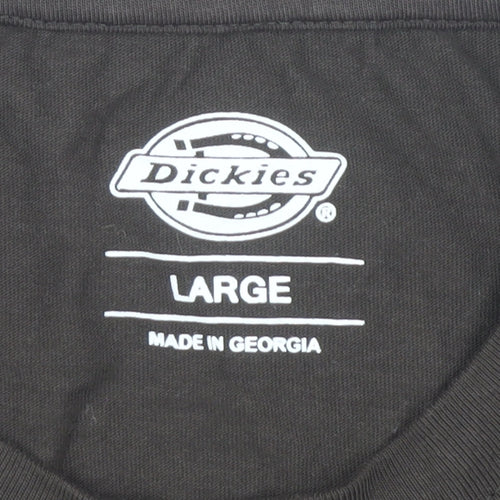 Dickies Men's Black Crew Neck T-Shirt - Large