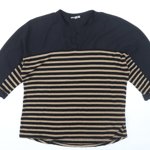 Phase Eight Women's Black Striped Blouse, Size 12