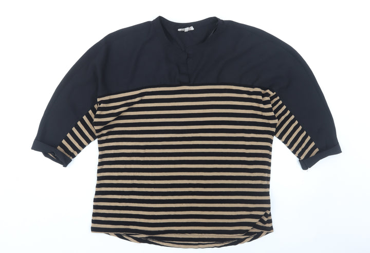 Phase Eight Women's Black Striped Blouse, Size 12