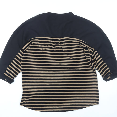 Phase Eight Women's Black Striped Blouse, Size 12