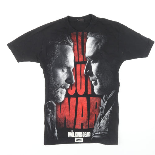 The Walking Dead Black Men's T-Shirt S - Graphic Print