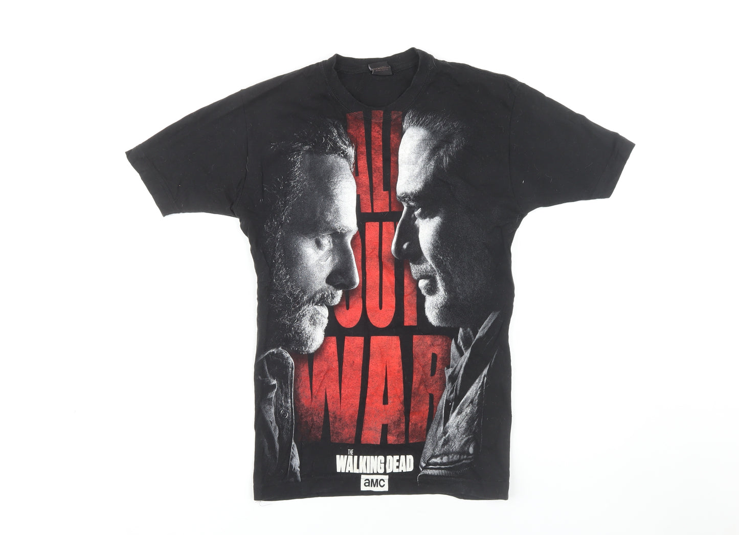 The Walking Dead Black Men's T-Shirt S - Graphic Print