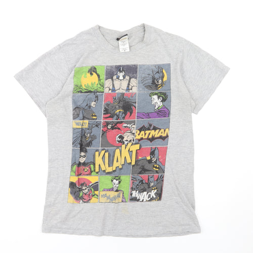 Batman T-Shirt Medium Grey Short Sleeve Comic Print