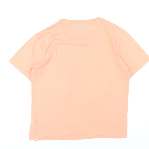 Tokyo Tigers Men's Orange Floral Graphic T-Shirt L