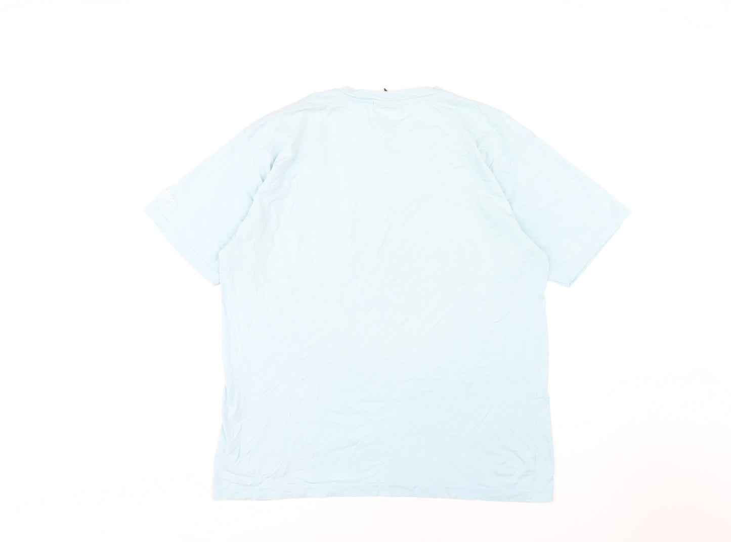 Cotton Traders Men's Blue Henley T-Shirt, L