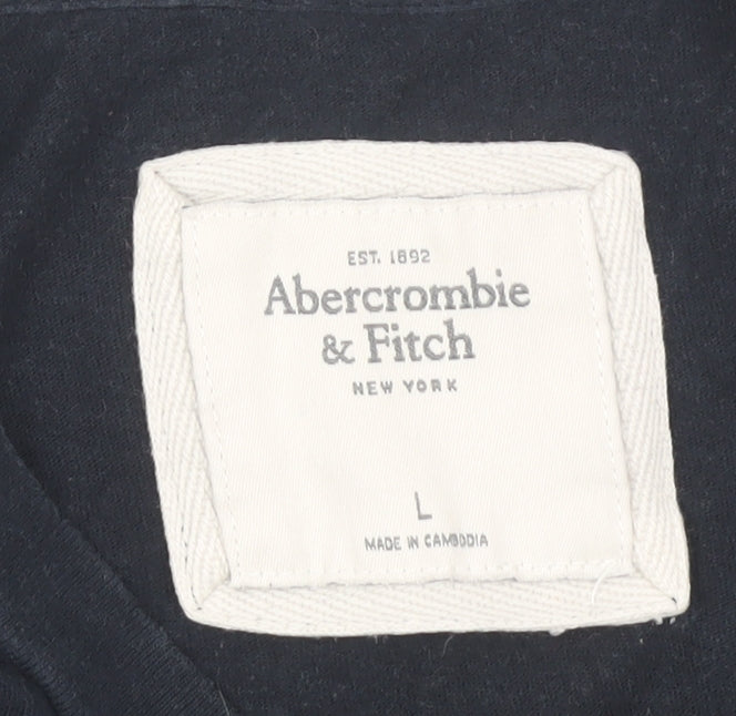 Abercrombie & Fitch Blue Crew Neck Women's T-Shirt L