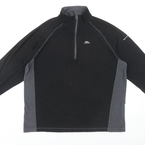 Trespass Men's XL Black 1/4 Zip Sweatshirt