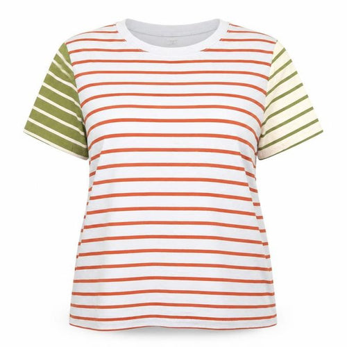 Madewell Women's Multicoloured Stripe T-Shirt XL Casual