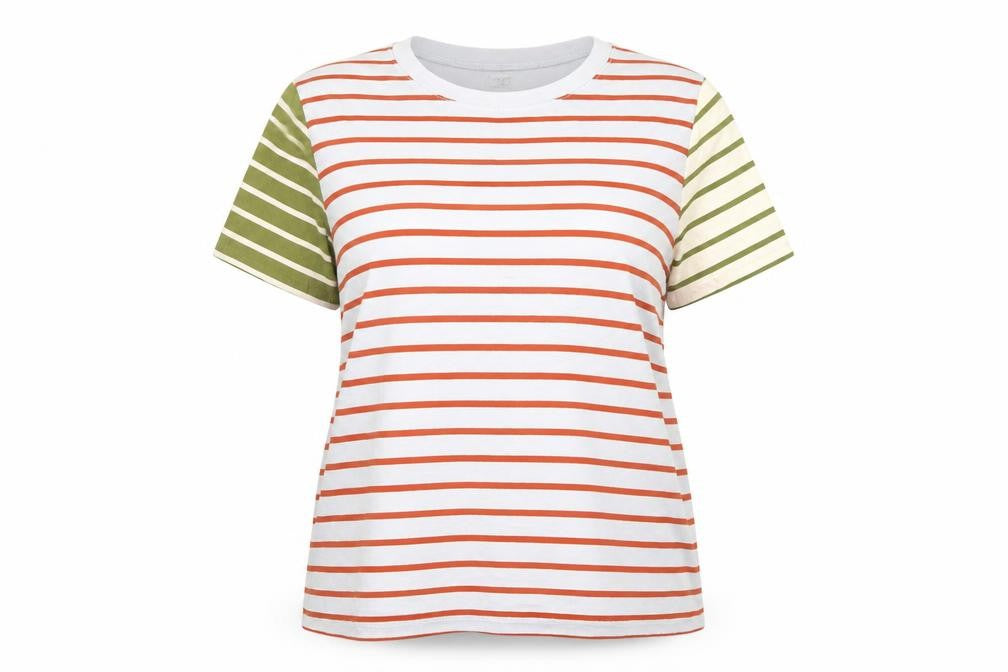 Madewell Women's Multicoloured Stripe T-Shirt XL Casual