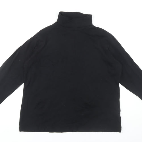 Isle Women's Black High Neck Long Sleeve T-Shirt