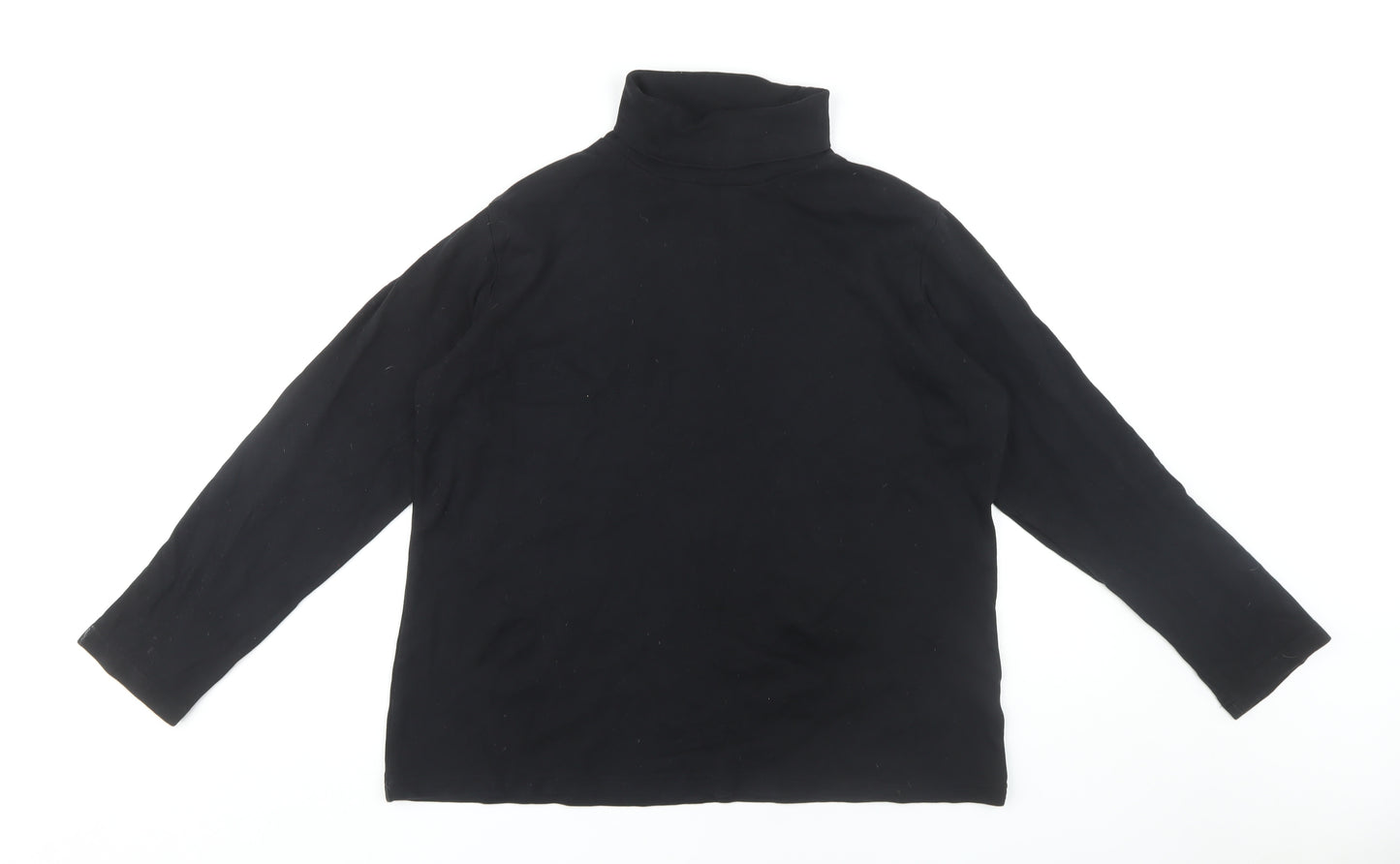 Isle Women's Black High Neck Long Sleeve T-Shirt