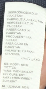 FatFace Men's Blue Long Sleeve Polo Shirt L