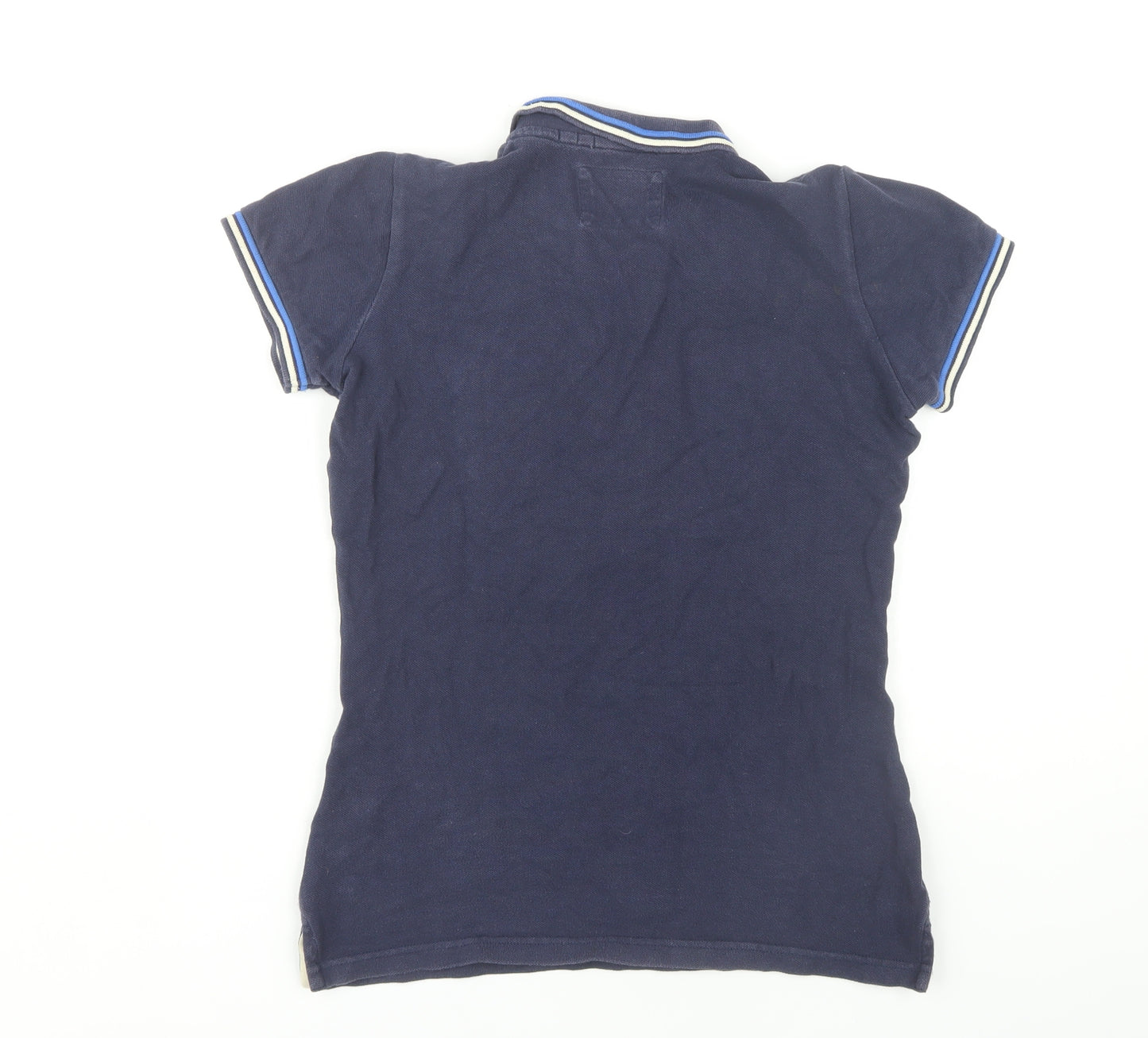 Superdry Women's Blue Polo Shirt, Size S, Stylish Casual Wear