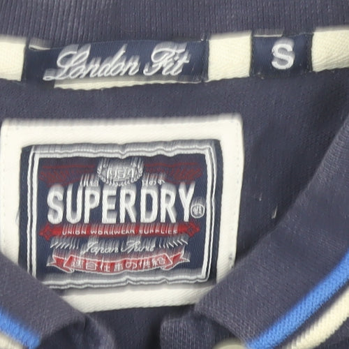 Superdry Women's Blue Polo Shirt, Size S, Stylish Casual Wear