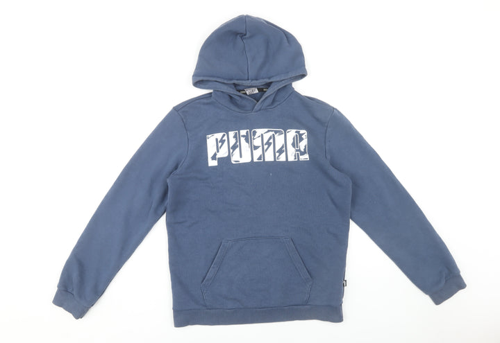 Puma Girls Blue 13-14 Years Pullover Hoodie