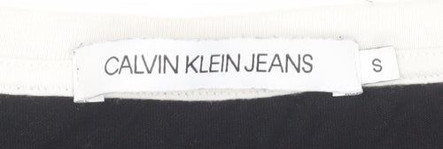 Calvin Klein Women's Black Ringer T-Shirt - Size S