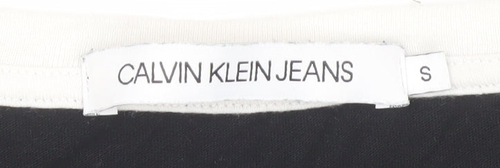 Calvin Klein Women's Black Ringer T-Shirt - Size S