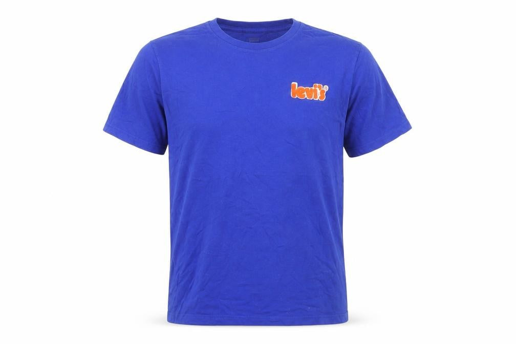 Front view of Levi's Men's Blue Relaxed Fit T-Shirt, M, Summer Style