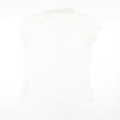 J.Lindeberg Women's White Polo Shirt, M, Cotton