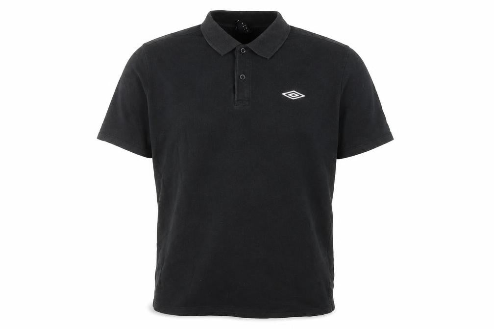Front view of Umbro Men's Black Polo Shirt Medium