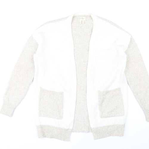 Jessica Simpson Women's Beige Open Front Cardigan M