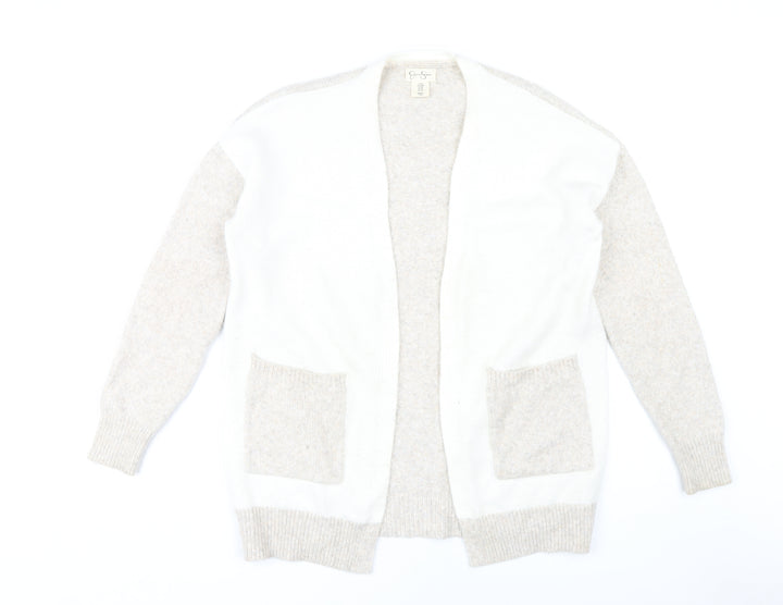 Jessica Simpson Women's Beige Open Front Cardigan M