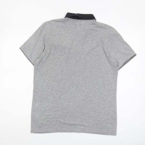 Burton Grey Men's Polo M Short Sleeve Button