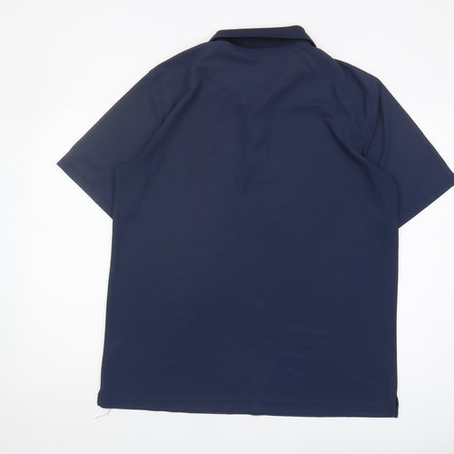 European Tour Men's Blue Polo Shirt Size L Golf Style